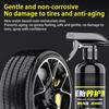 Tire Shine Spray 500ml Tire Brightener with Applicator Sponge Wheel Cleaner for Car Detailing Keep Tires Looking Black and Gloss