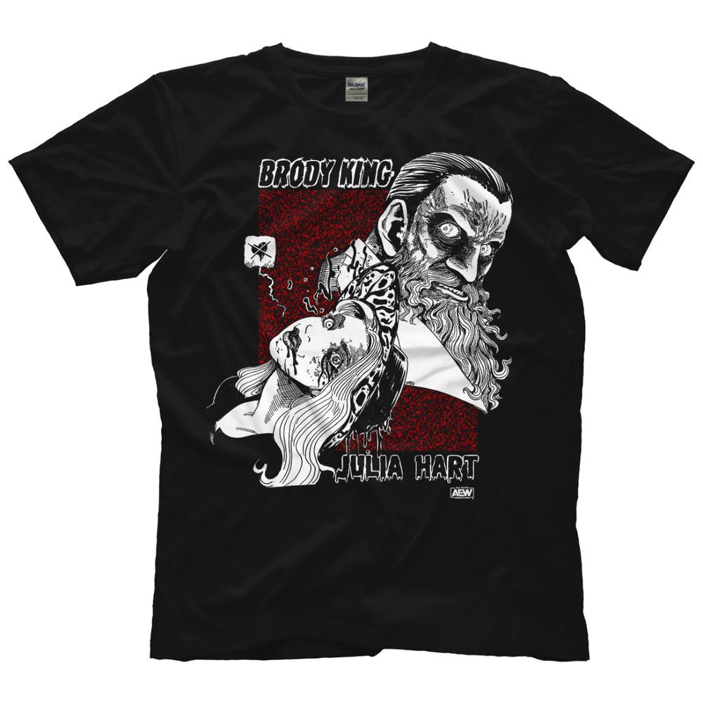 Brody King amp; Julia Hart  Twisted Fiction AEW Official TShirt Unisex T-Shirt S