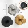 Suction Cup Hooks for Wreaths on Glass, Upgrade No-Drill Shower Hooks for Shower, Removable Reusable Stainless Steel Waterproof Suction Cup Hook