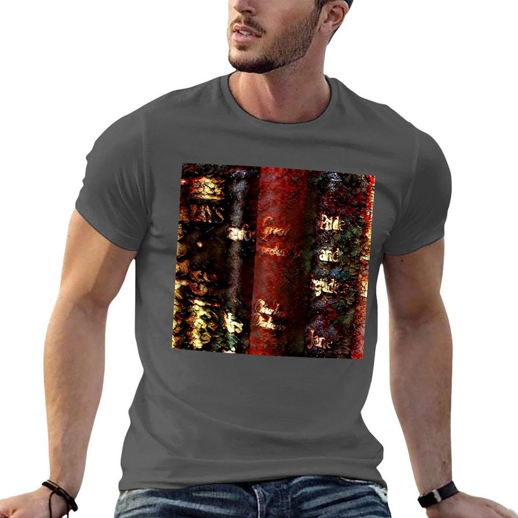 Fading Classical Books T-Shirt t shirts for Unisex slim fit Unisex t shirts high quality luxury brand t shirt Unisex casual T-shirt