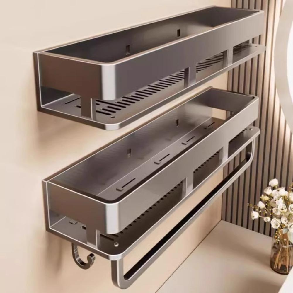 Rustproof Wall Shelf Wear-resistant Organizer Rack Durable Shower Storage Rack  Apartment