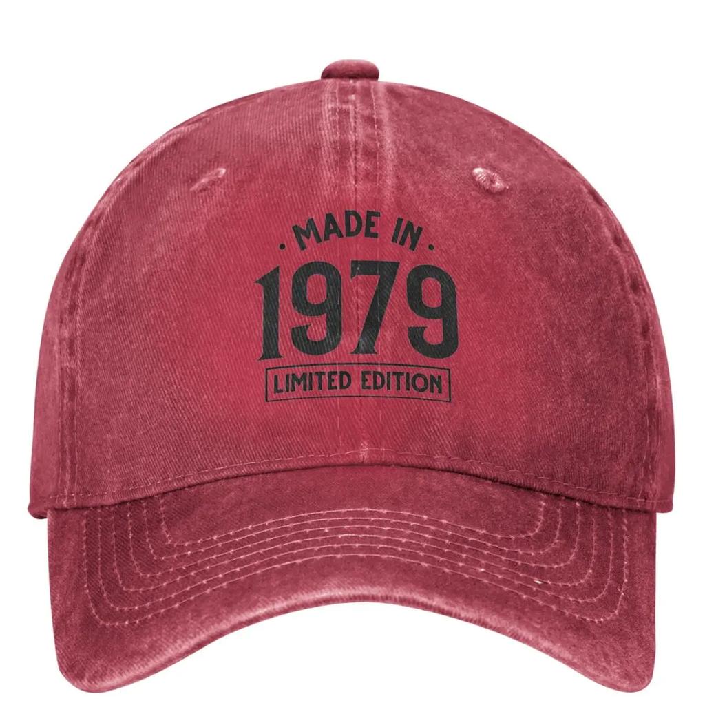 Vintage Made In 1979 Baseball Cap Grandad Daddy Father Birthday Gifts Y2k Unisex Teens Hip Hop Hats Sunscreen Baseball Caps