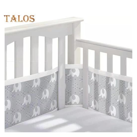 

Дышащая сетчатая подкладка для кроватки с двухсторонними ремнями. Сетчатый барьер для безопасности детской кроватки. Простая установка. Защита конечностей. Бампер для кроватки. F