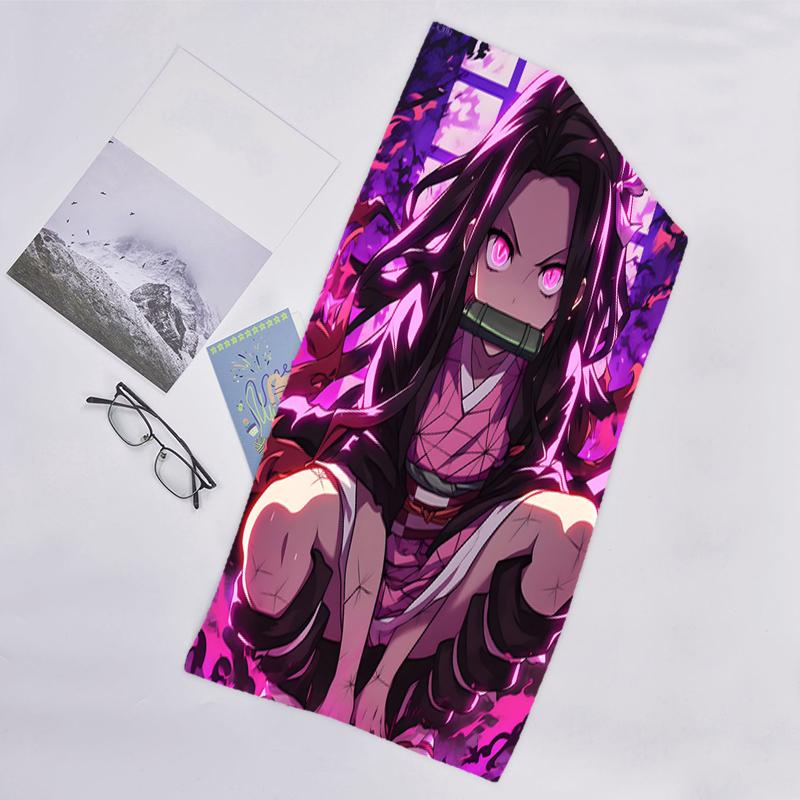 1pc nezouko9 Beach Towel, Beach and Seaside Swimming Pool Equipment, Fashion Pattern, Rectangular, Travel Essentials