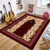 Islamic Mosque Prayer Rug Vintage Floral Border Print NonSlip Floor Mat for Living Room Bedroom Prayer Room Muslim Home Decor