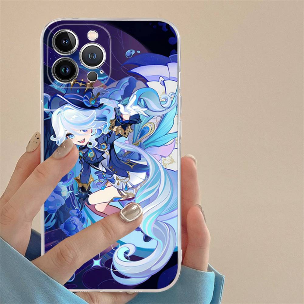 

Genshin Impact Furina For iPhone 11 12 13 14 15 16 17 Pro Max Plus 13 Mini Silicone Soft Transparent Back iPhone 11