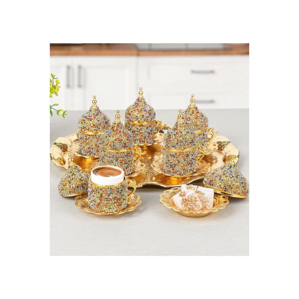 6-piece Coffee Cup Set Crystal Stone Coffee Cup Espresso Set 27 Pieces