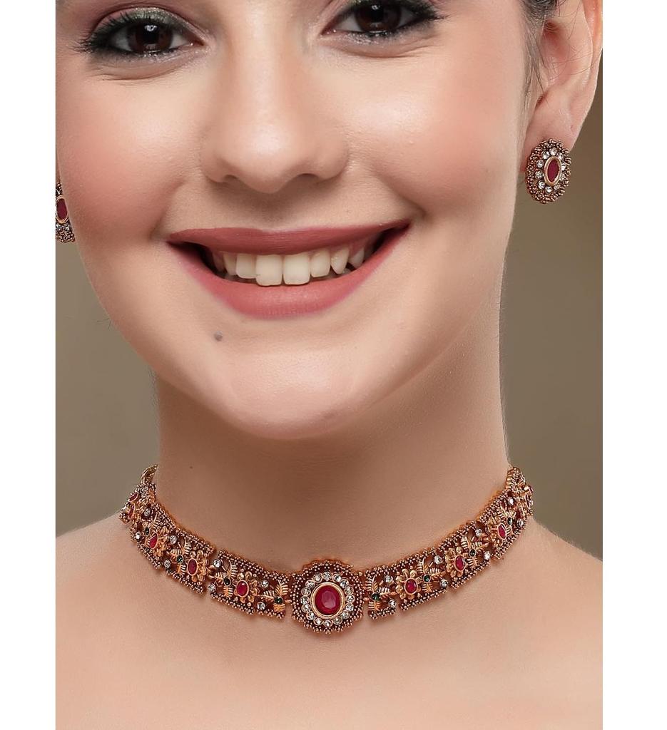 Latest Stylish Design Fancy Traditional Necklace Jewellery Set for Women