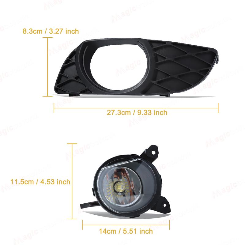 1SET LED Fog Lamp For Toyota Yaris Vitz 2003 2004 2005 2006 Fog Lamps Car Front Bumper Foglights with Frame Covers Wire 12V