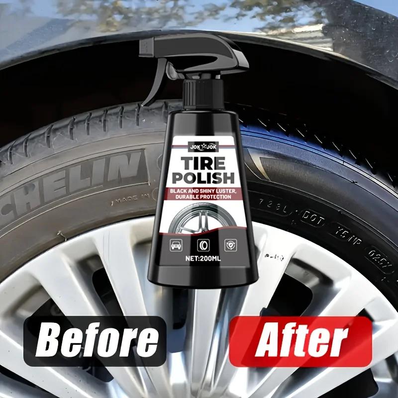 Glänzendes Autoreifenspray, Schützt & Bringt Reifen zum Strahlen, Stellt Glanz auf Kunststoff & Gummi wieder her, Geeignet für Autos, Motorräder, Fahrräder