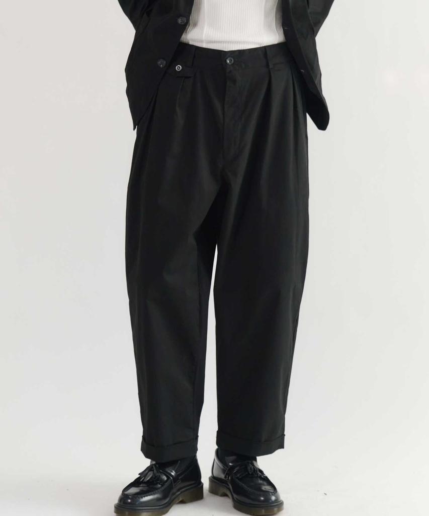 SMITHARMOR Shiroma Loose Fit Chino Elastic Waist Pants_Black