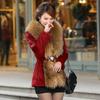 Windbreaker Faux Mink Fur Jacket Woman Winter Ladies Imitation Fox Wool Collar Coat Korean Fashion Warm Slim Winter Coats