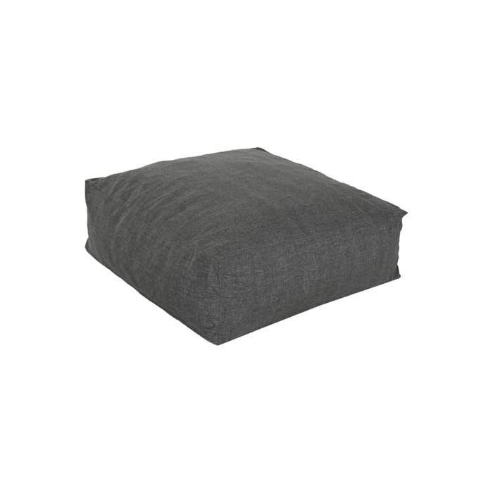 Pouf contemporain multicolore - Home ESPRIT - 87x87x32 cm - Polyester - À carreau - Lavage à la main