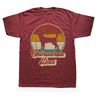 New Chihuahua Dog Dad Funny Vintage Graphic Tops Men Oversized Tshirt Summer Hip Hop Fashion Short Sleeve Crewneck T Shirts