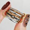 Multi Layers Stainless Steel Rings Stack Set For Women Men Simple Colorful CZ Spinelli Ring Jewelry Gift Trend