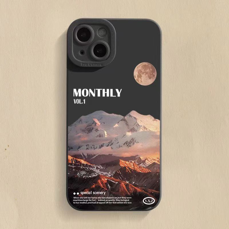 Premium Snow Mountain Scenic Application Apple 14 Mobile Phone Case 13/12/11 Trendy Brand iPhone17PROMAX/16/15