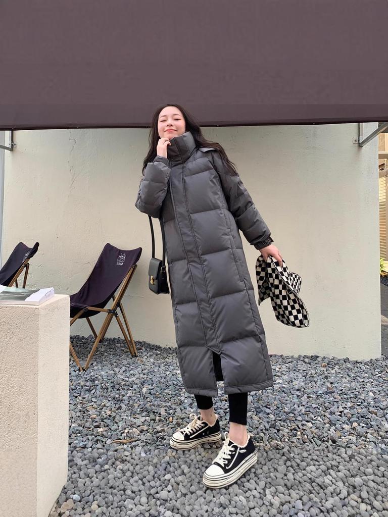 Women's High-End Long Thickened Winter Duck Down Coat - Chinese Style Pinghu Jacket