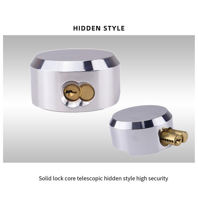 A51K-Cp-3184 Shackle Padlocks Keyed Solid Steel With 2 Keys Hide Lock Body Security Lock For Universal