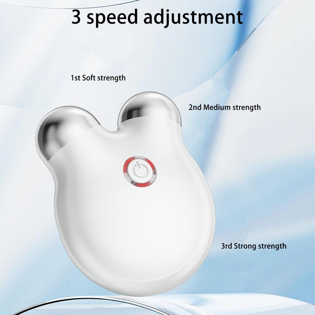Micro Current Face Massager Dual Roller Lifting Skin Care Sculpt Microcurrent Facial Device