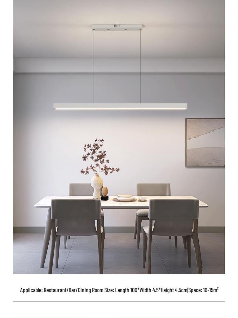 Nordic Minimalist Long Strip Pendant Light for Modern Dining Room or Bar