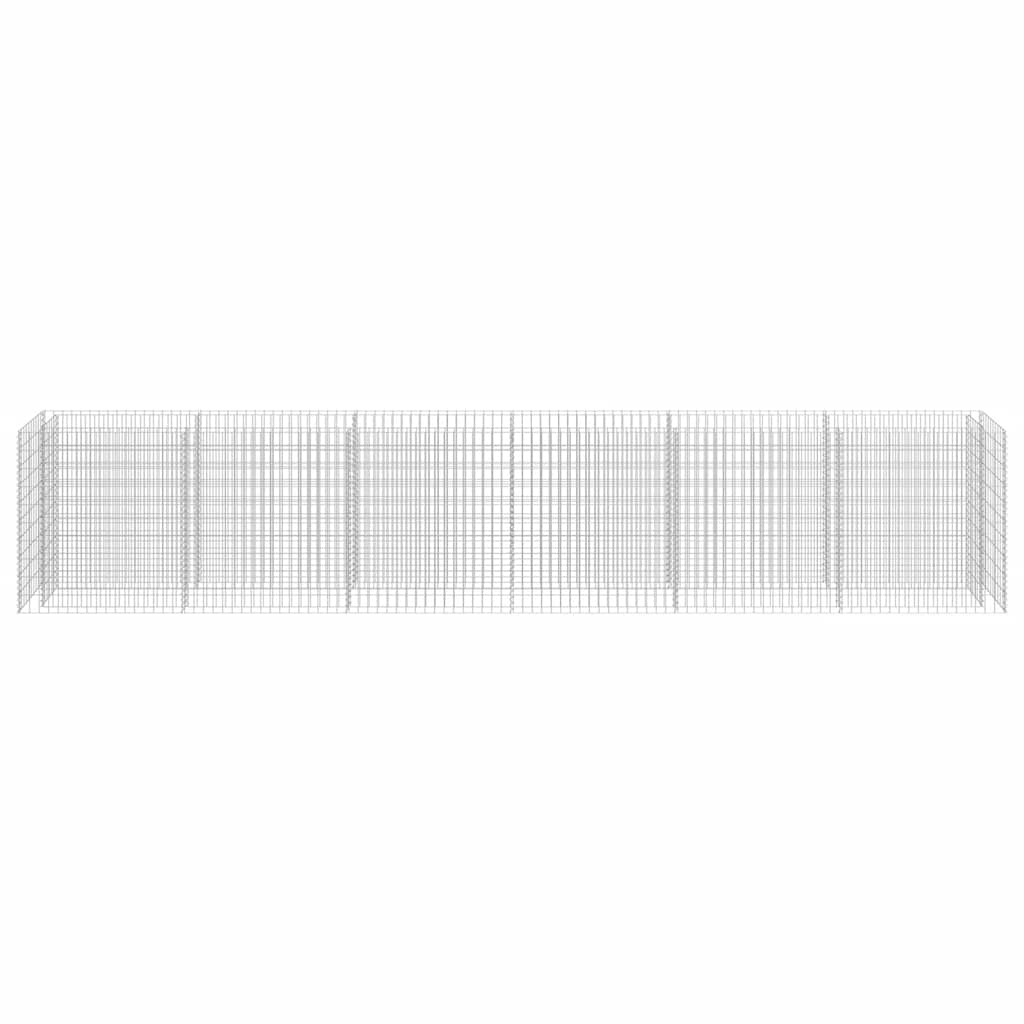 vidaXL Gabionen-Hochbeet Verzinkter Stahl 540×50×100 cm