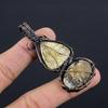 Tiger Dendrite Pendant, 999 Copper Wire Wrapped Pendant Jewelry. Gift For Women Handmade Pendant Gemstone Jewelry
