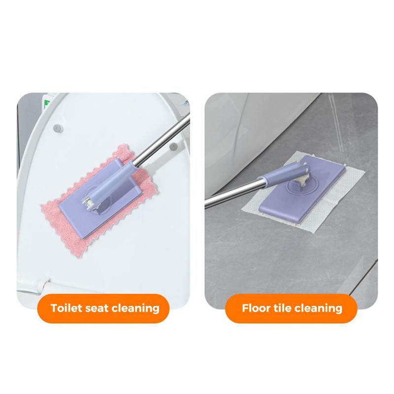 Compact 360° Rotation Lazy Mini Mop Disposable Wet Wipe Clip Flat Mop for Shoe Upper Surface Stain Quick Cleaning