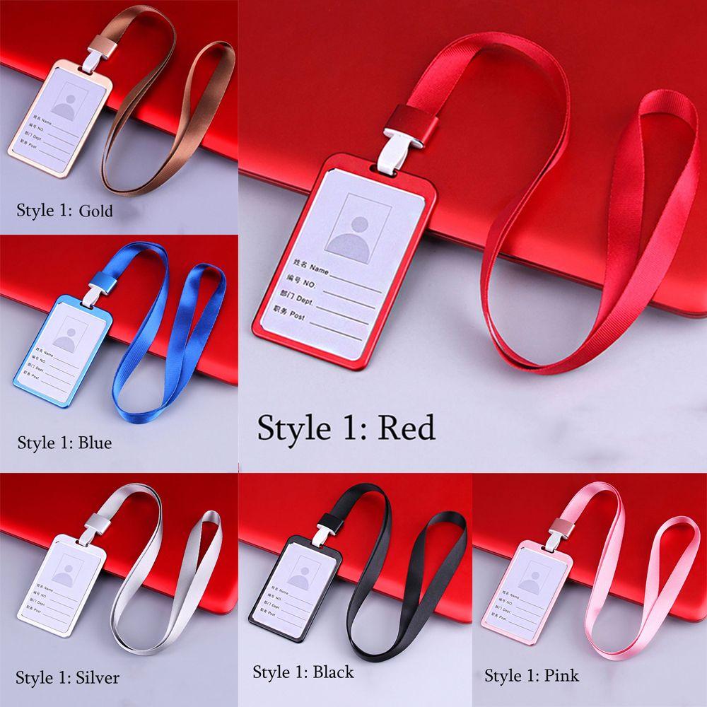 Exhibition Metal Multi colored Name Card Work Card Holders Aluminum Alloy ID Business Case