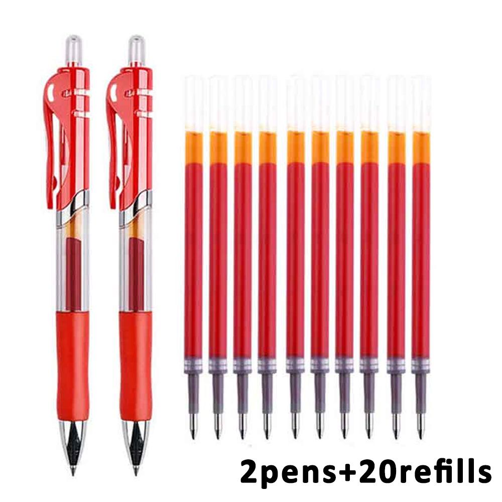 Press Pen K35 Gel Pen 0.5 Mm Red Blue Black Refill Bullet Head Signature Pen Scrapbook School Office Stationery Supplies