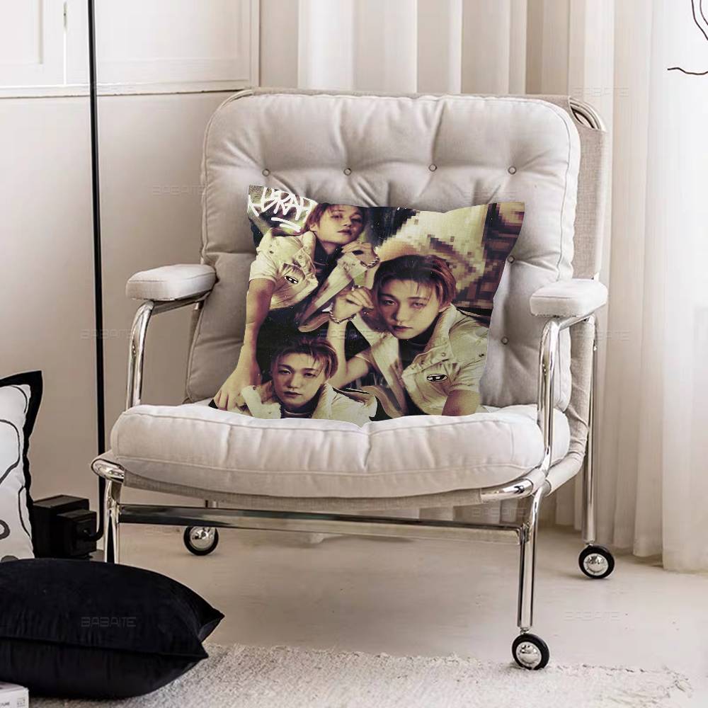 Anpassad P1Harmony KPOP 45*45cm Kuddfodral Kuddfodral Dekoration Kuddfodral Hem Kuddfodral för Soffkudde
