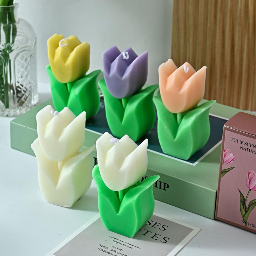 Tulip Aroma Candle Atmosphere Festive Souvenir Mother's Day Teacher's Day Gift DIY Shaped Candle