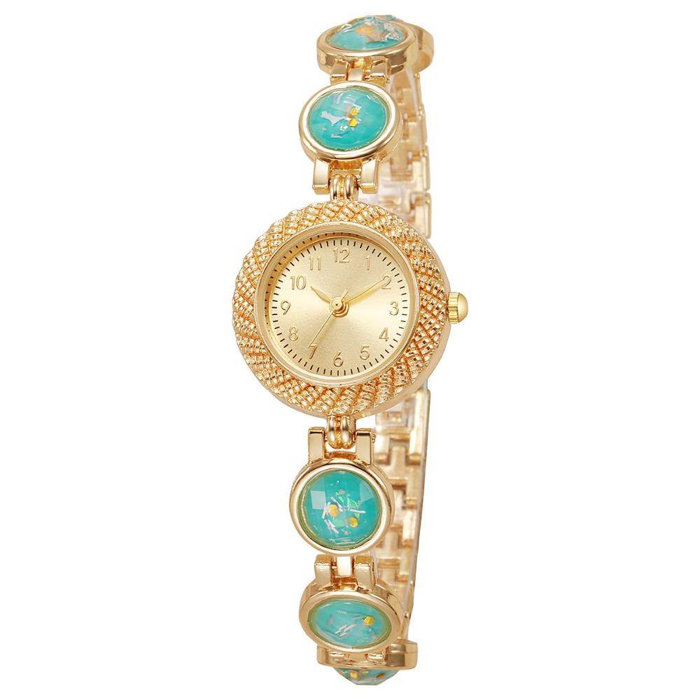 Green Jewelry Rhinestone Quartz Bracelet Watch Heart Bracelet Luxury Quartz Watch  Festive Occasion синий