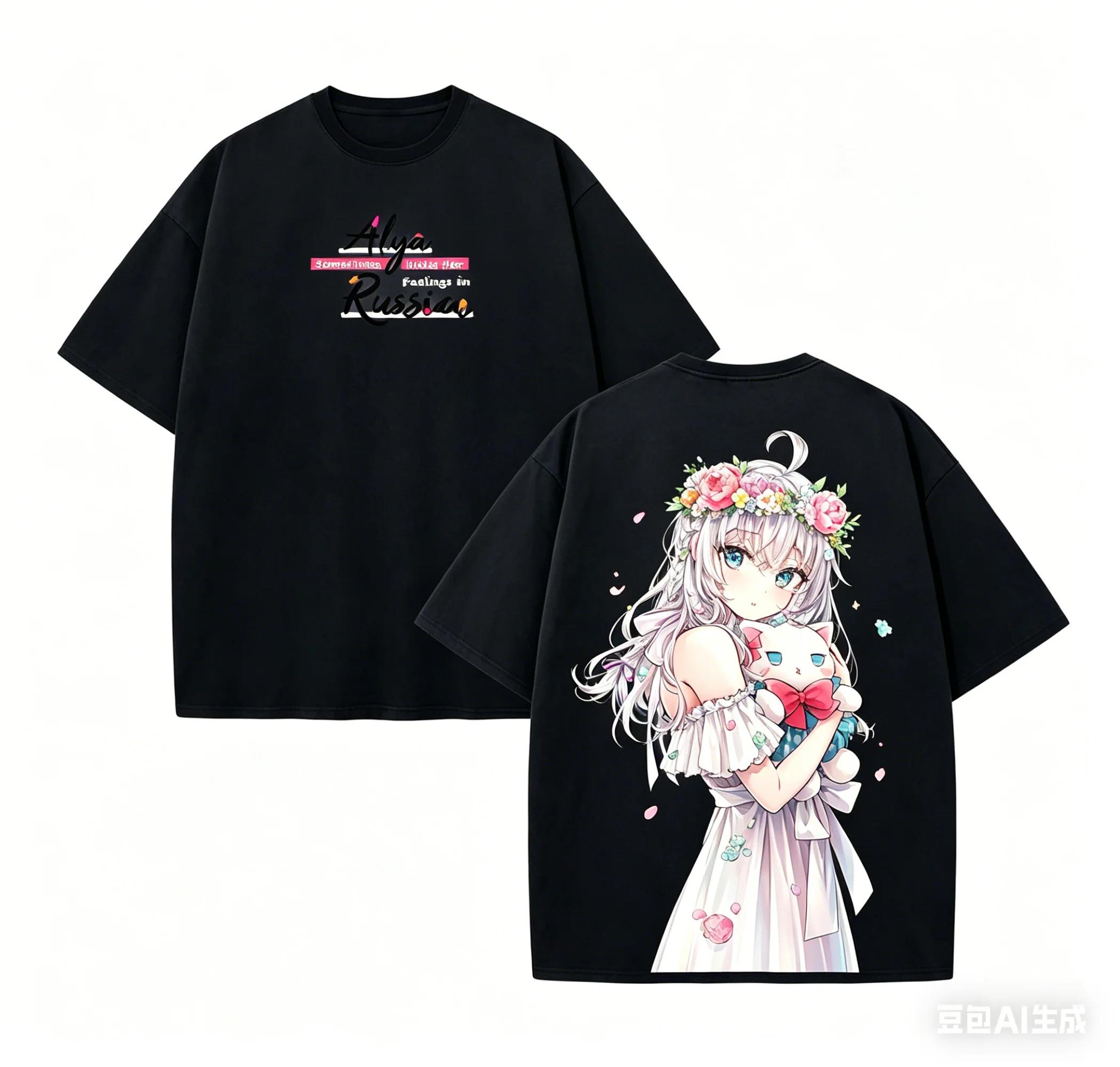 

Alya Sometimes Hides Her Feelings in Russian Anime TShirt Personalized Fashion Plus Size Unisex Clothing Tshirts S