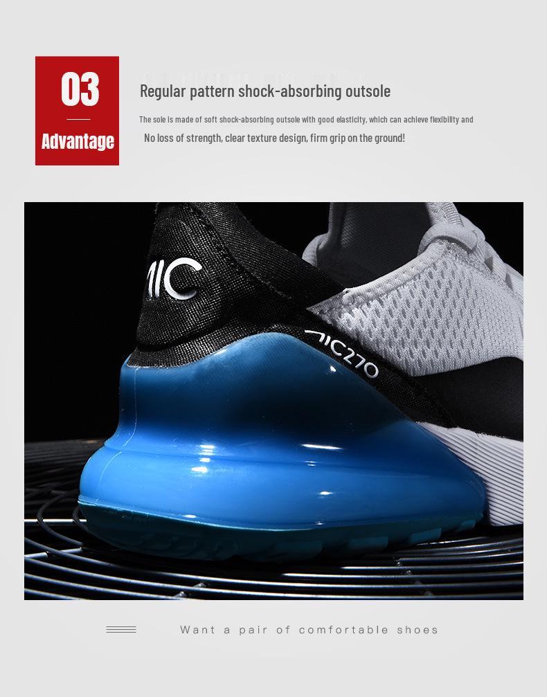 Cross-Border Air Cushion Plus Size Shock-Absorbing Running Shoes - Unisex Soft Sole Casual Sneakers
