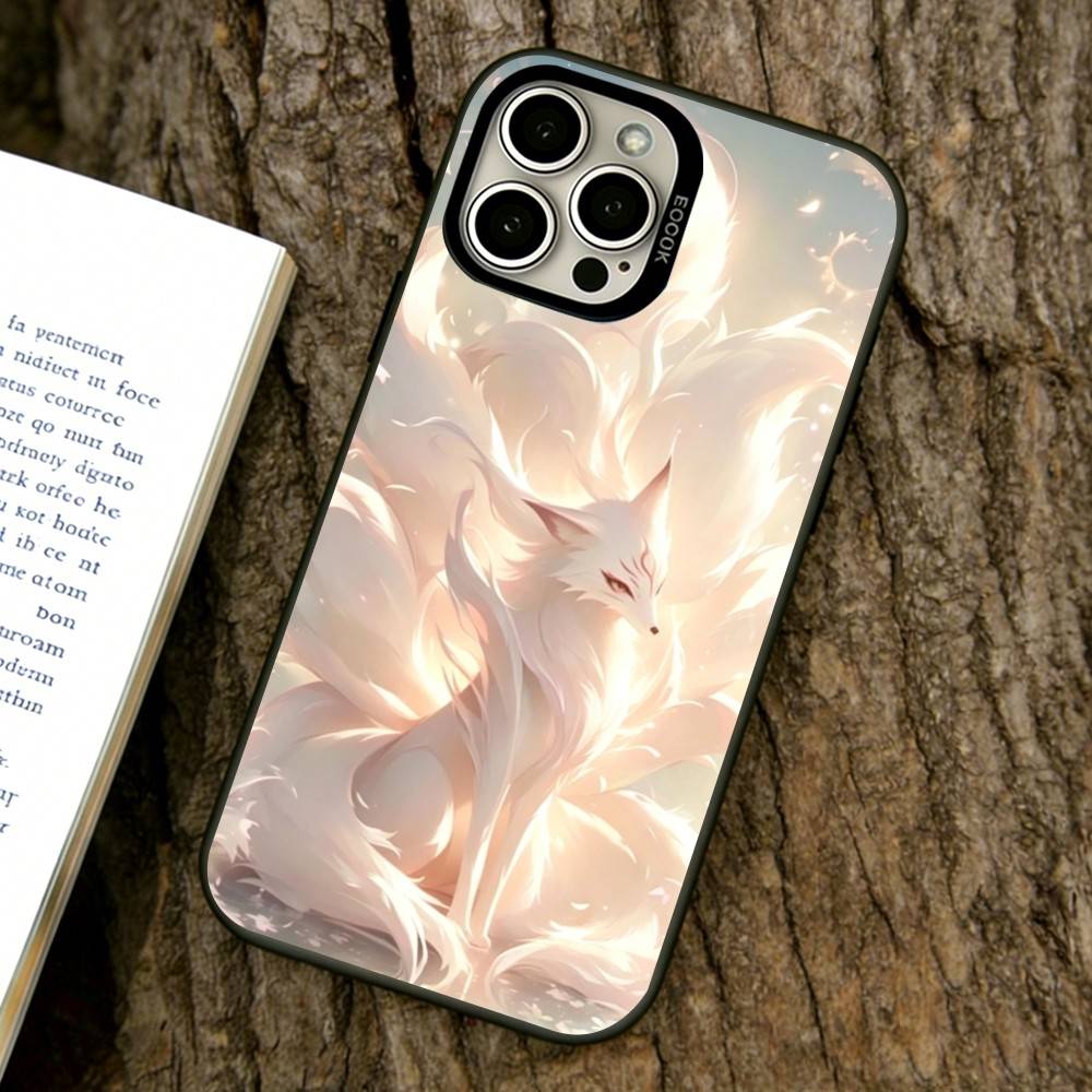 Fairy Fox Phone Case For iPhone 17,16,15,14,13,12,11 Plus,Pro Max,XS,Colorful Silver Black Cover