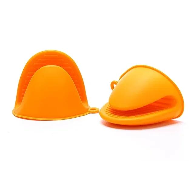 2Pcs Silicone Cooking Pinch Grips Oven Mitts Potholder Mini Oven Gloves For Kitchen Cooking Baking Air Fryers Microwaves Bbqs Quality