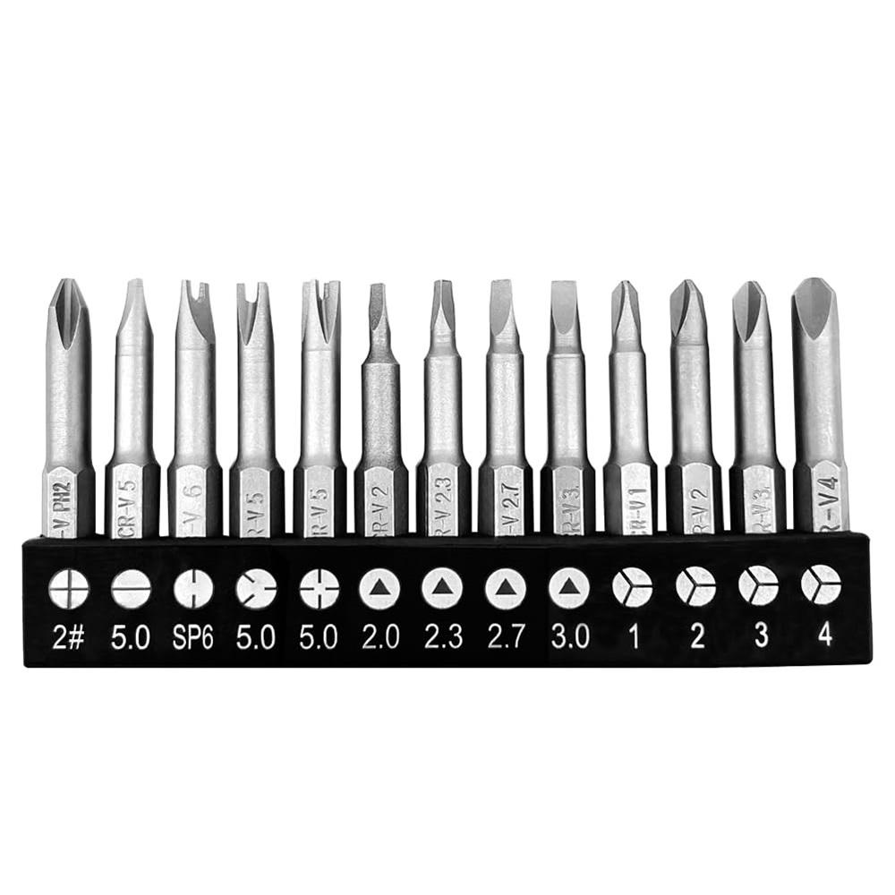 

13-Piece 50mm Magnetic Special-Shaped Screwdriver Bit Set, 1/4-inch Hex Shank, Compatible with Electric Screwdrivers, Drills, and Impact Wrenches