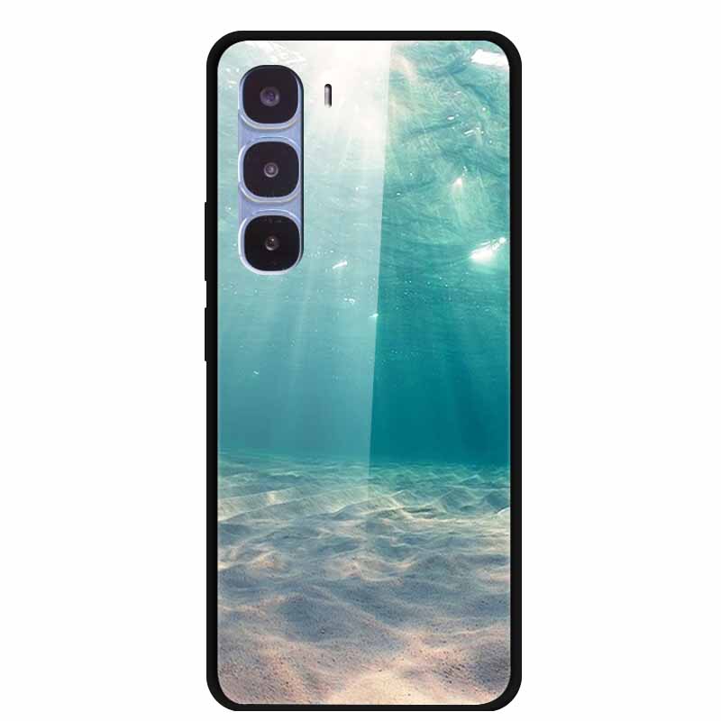 Funda de Lujo Para Infinix Hot 60 Pro X6885 Cubierta de Cristal Templado para Fundas de Teléfono Infinix Hot 60 Pro Animales de Moda Protectora Funda