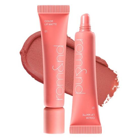 

rom&nd Color Lip Matte 01 Peach Puff — Soft Peach Matte Lip Color