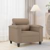 Vidaxl Armchair, Color Cappuccino, 60 Cm, Upholstered with Faux Leather