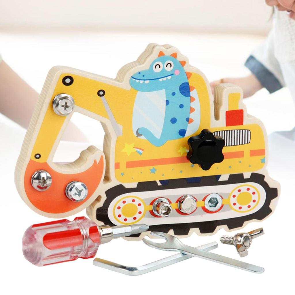 Holzschraubendreher-Beschäftigungsbrett, Frühes Lernen der Feinmotorik, Schraubbrett, Sensorisches Brett, Lernspielzeug für Kinder, Weihnachtsgeschenk