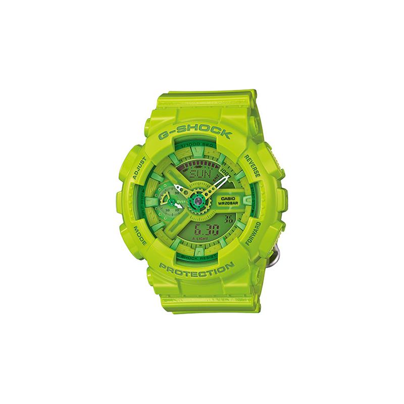 

Casio LCD/Pointer Dual Display Series G-SHOCK GA-110 Series Fashion Classic Sports Waterproof Shockproof Antimagnetic Quartz Movement GMA-S110CC-3 зелёный