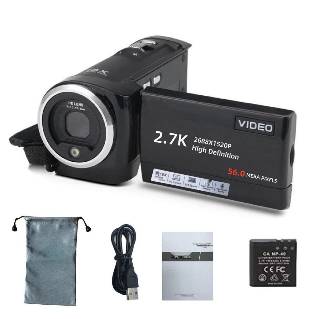 2.7K HD 56MP Digital Camcorder for Home, Travel & Students