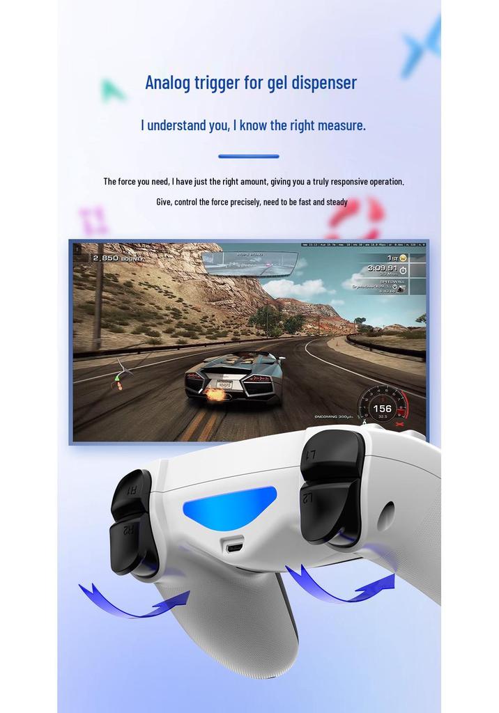 Bluetooth Six-Axis PS4 Controller with Touchpad, Audio Interface, and Motion Sensing for Android, iOS, Computer, and Steam.