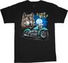 Biker Lone Wolf T-shirt Graphic Tees Clothing Apparel Mens Gifts