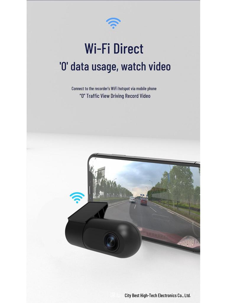 WIFI Lippenstift-Recorder mit Starlight-Nachtsicht, 140° Weitwinkel, 1080P HD Dashcam