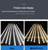 Waterproof LED Meteor Shower Lights: Outdoor Decoration for New Year, Roads, Trees, and Ambiance