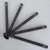 MXLA Sturdy 2m Folding Ruler Black Plastic Ruler With Metal Rivets For Professional