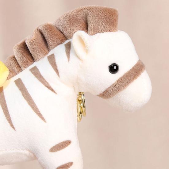 Plush Doll Pendant Pull Type Zebra Elephant Bee Shark Design Decorative