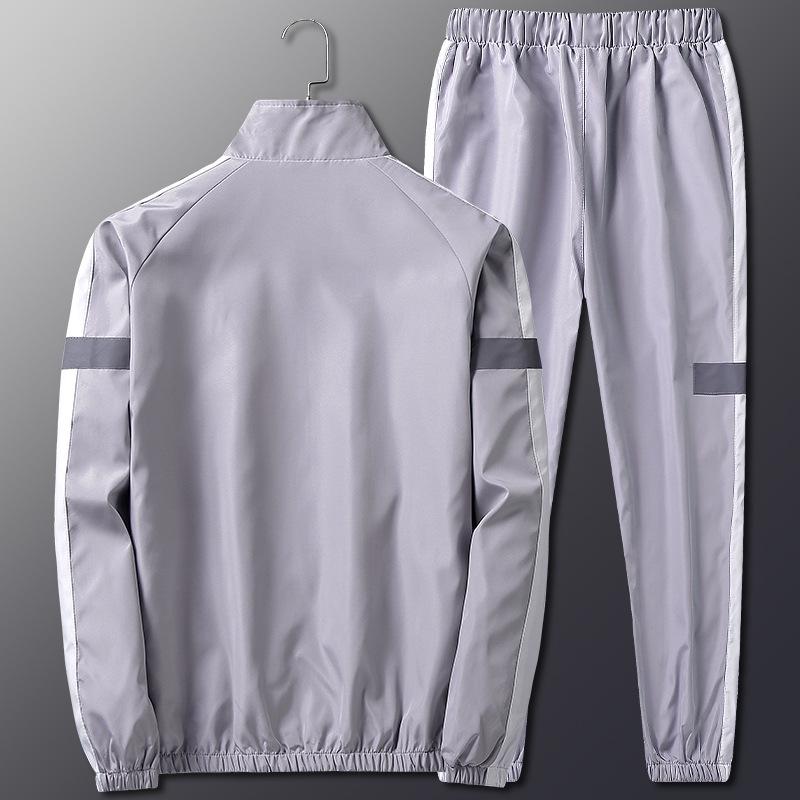 Men's Outdoor Casual Sports Suit with Stand-up Collar - Customizable Team Uniform for Spring and Autumn